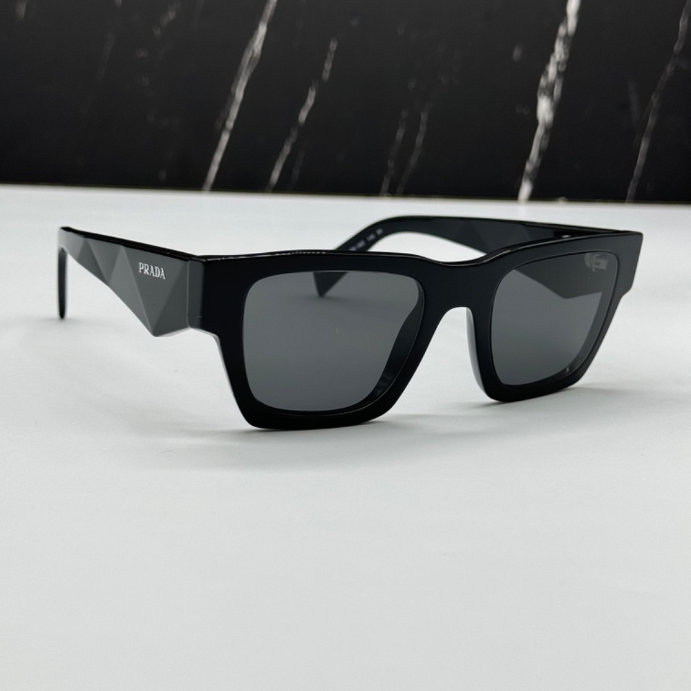 NEW SPR A06 16K08Z PRADA PRA06S 16K08Z UNISEX SUNGLASSES PR A06S 16K08Z BLACK - Picture 4 of 10